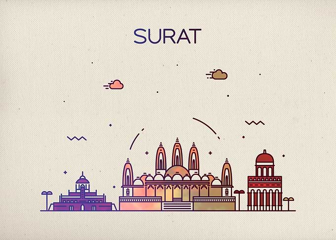 Surat India City Skyline