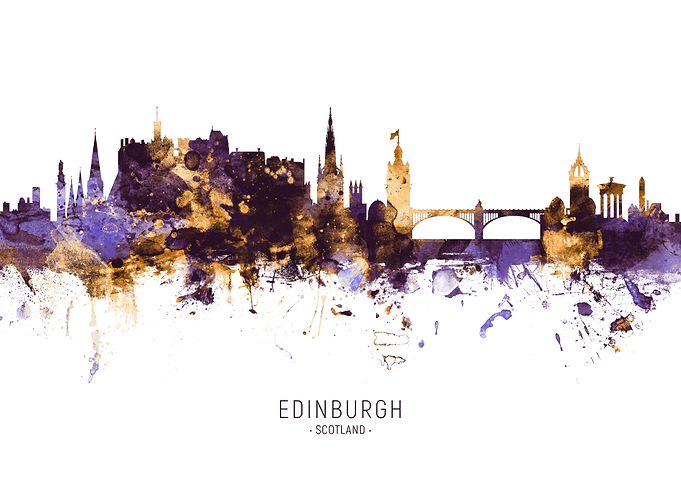 Edinburgh Scotland Skyline