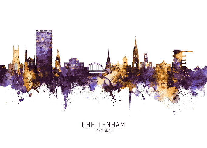 Cheltenham England Skyline
