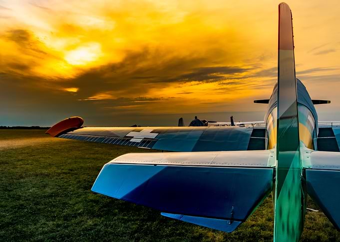 World War II painted plane