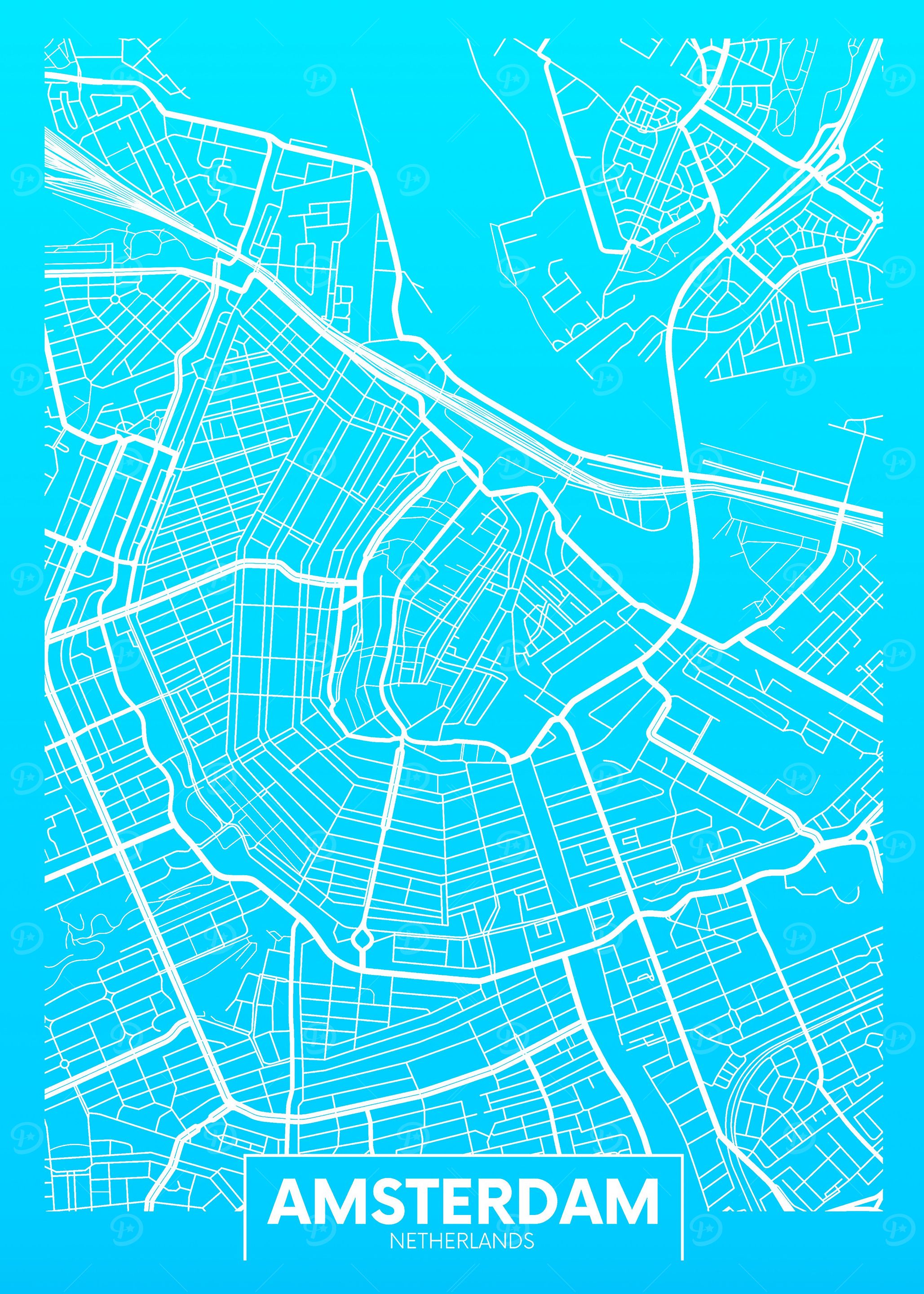 Amsterdam map Netherlands