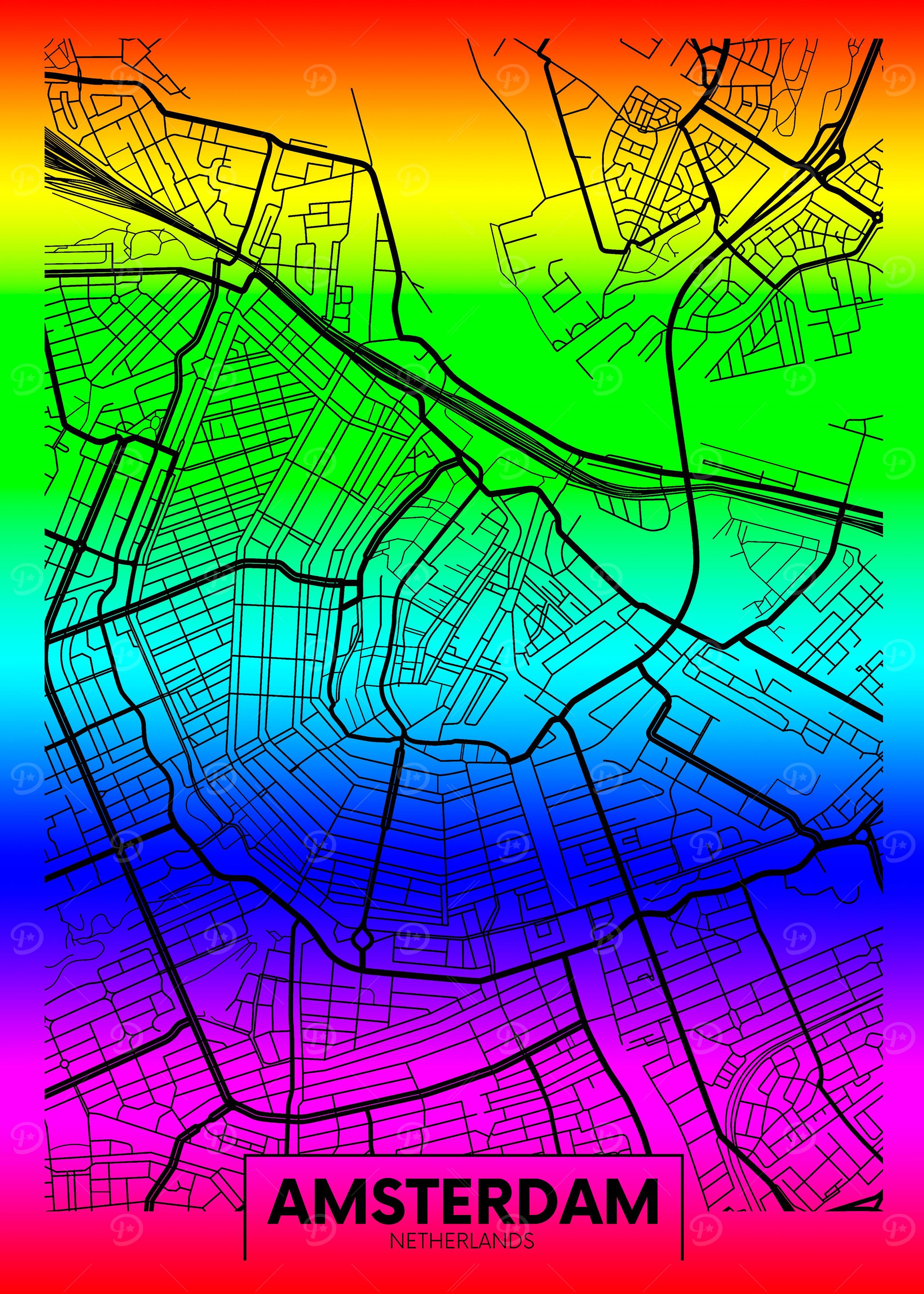 Amsterdam map Netherlands