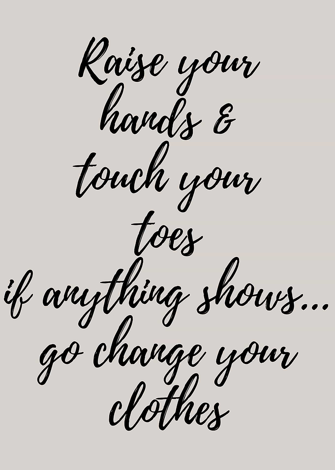 Raise Hands touch toes