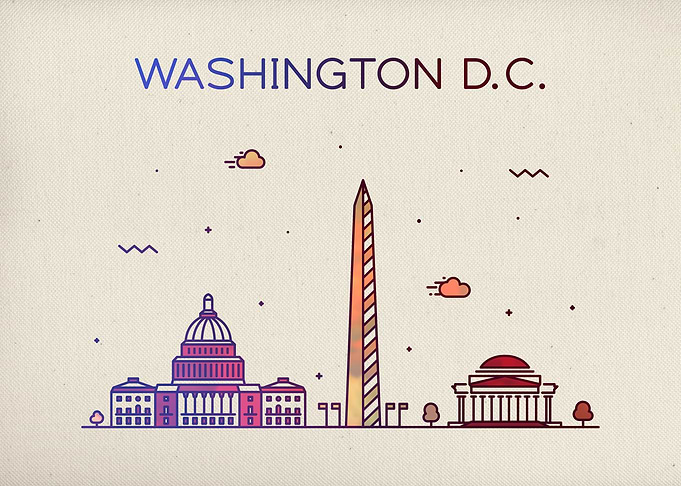 Washington DC City Skyline