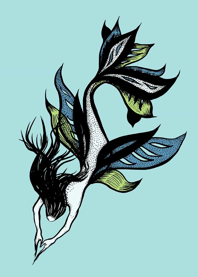 Beautiful Mermaid Tattoo
