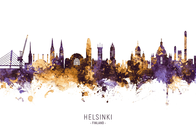 Helsinki Finland Skyline