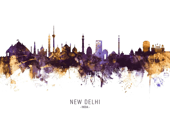 New Delhi India Skyline