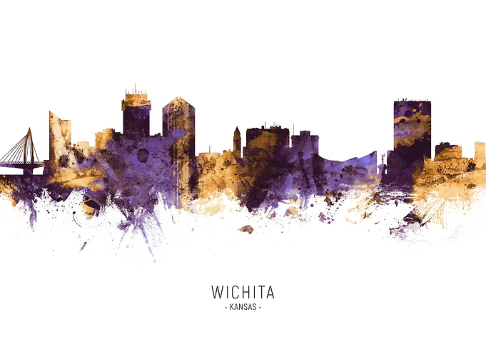 Wichita Kansas Skyline