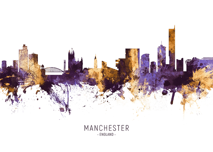 Manchester England Skyline