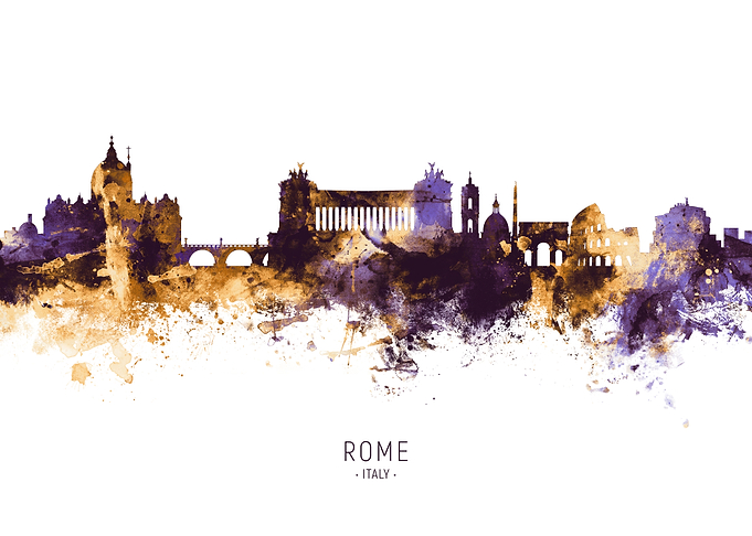 Rome Italy Skyline