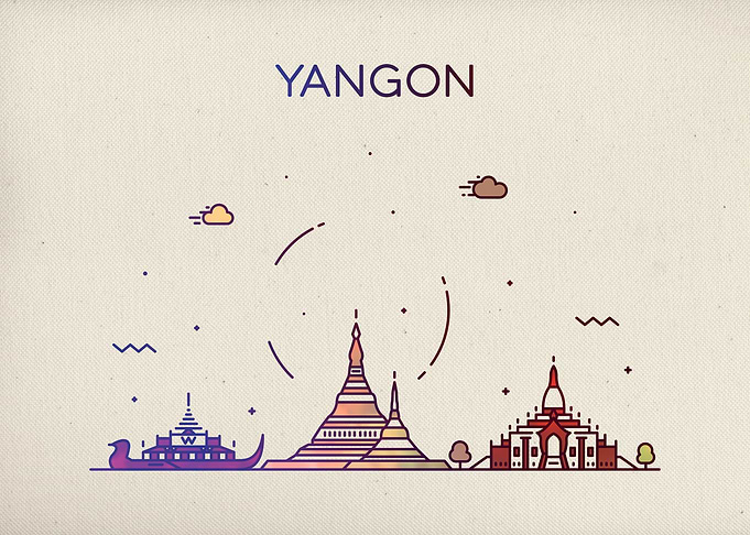 Yangon City Skyline Fun