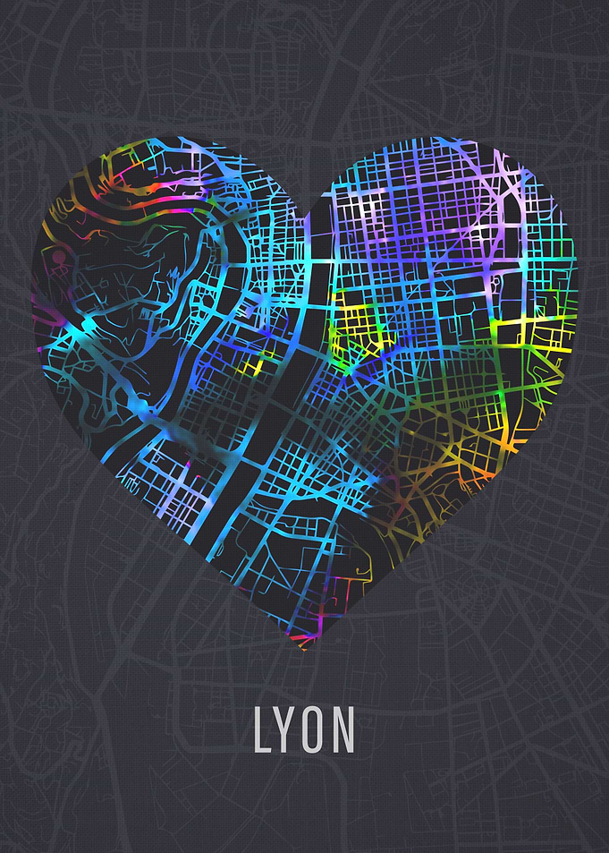 Lyon France Street Map