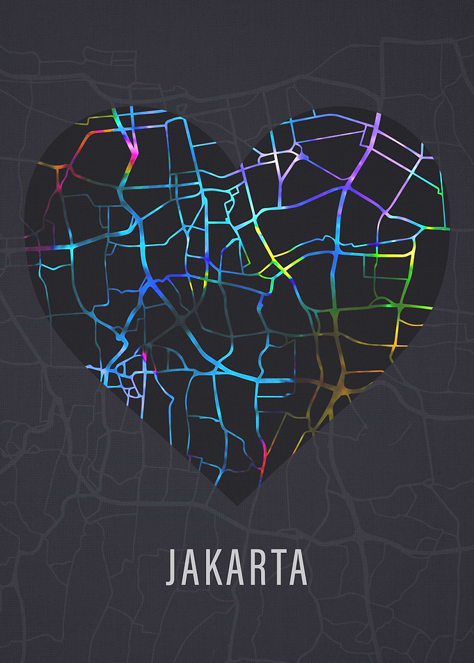 Jakarta City Street Map
