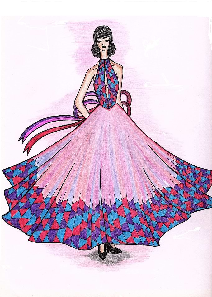 Colorful Flare Dress