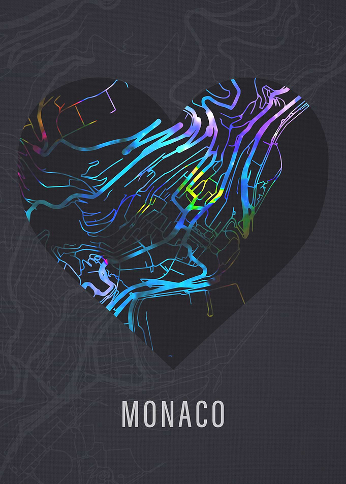 Monaco City Street Map