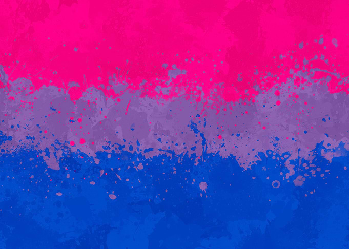 Bisexual Flag Grunge