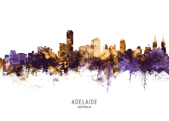 Adelaide Australia Skyline