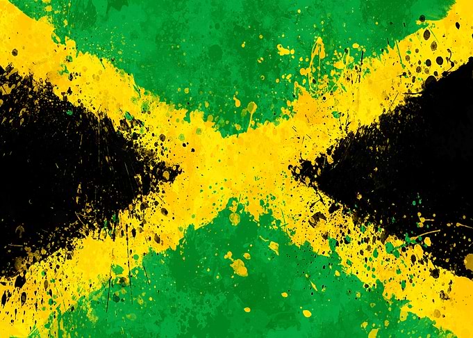 Jamaica Flag Grunge