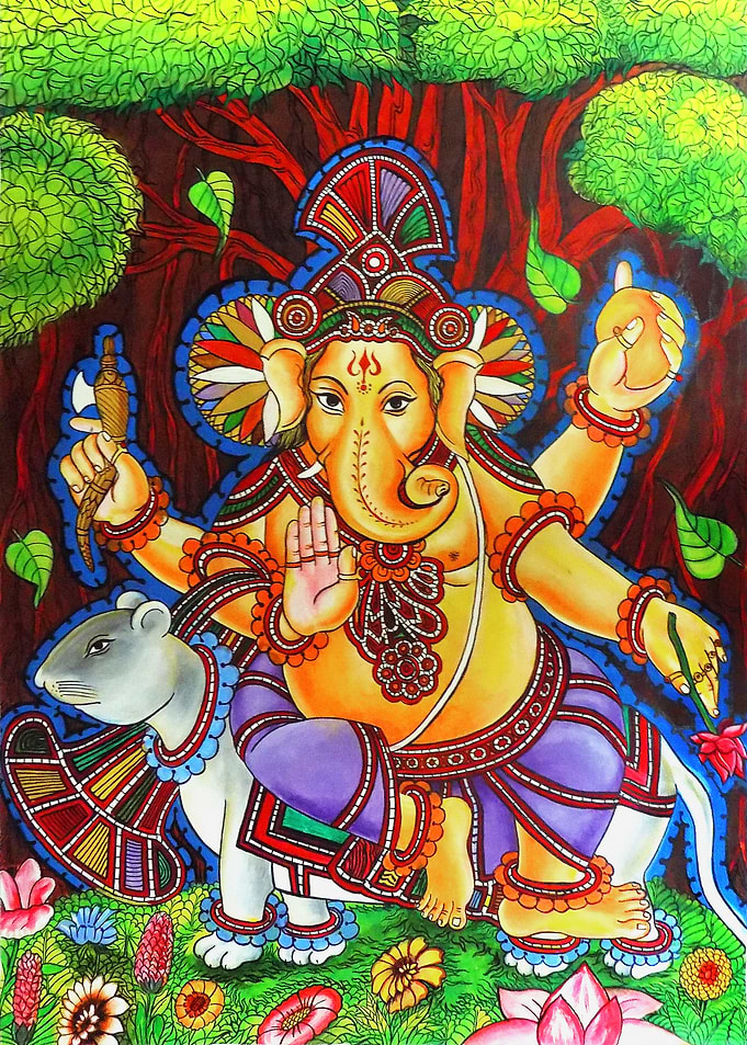 LORD GANESHA MURAL ART