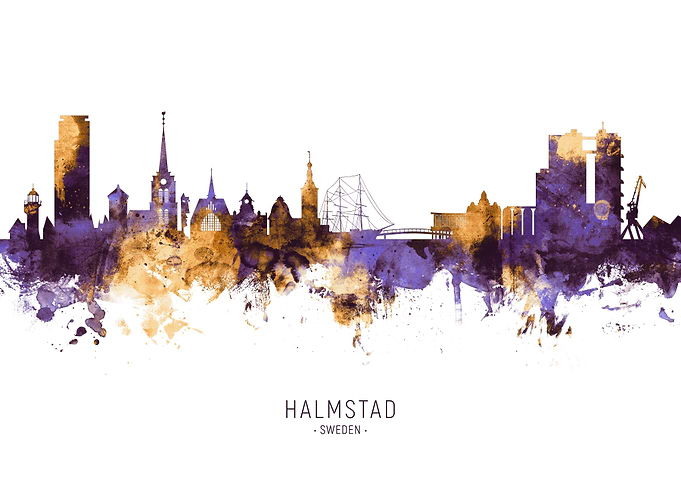 Halmstad Sweden Skyline