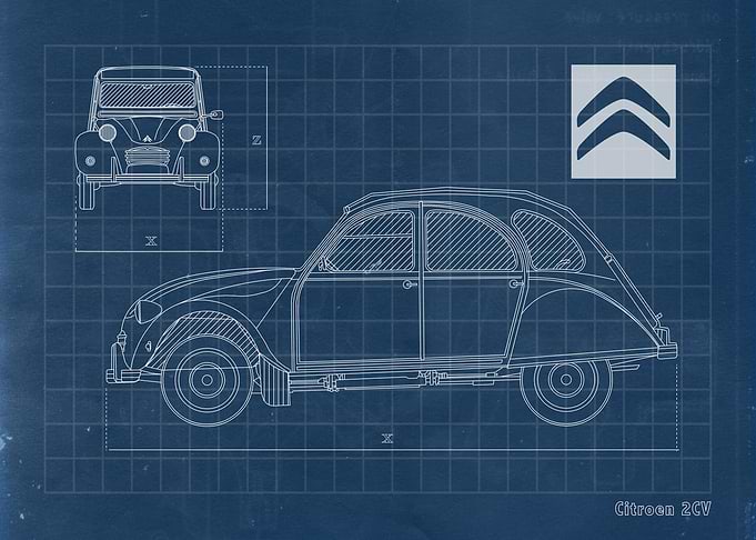 Citroen 2CV Blueprint