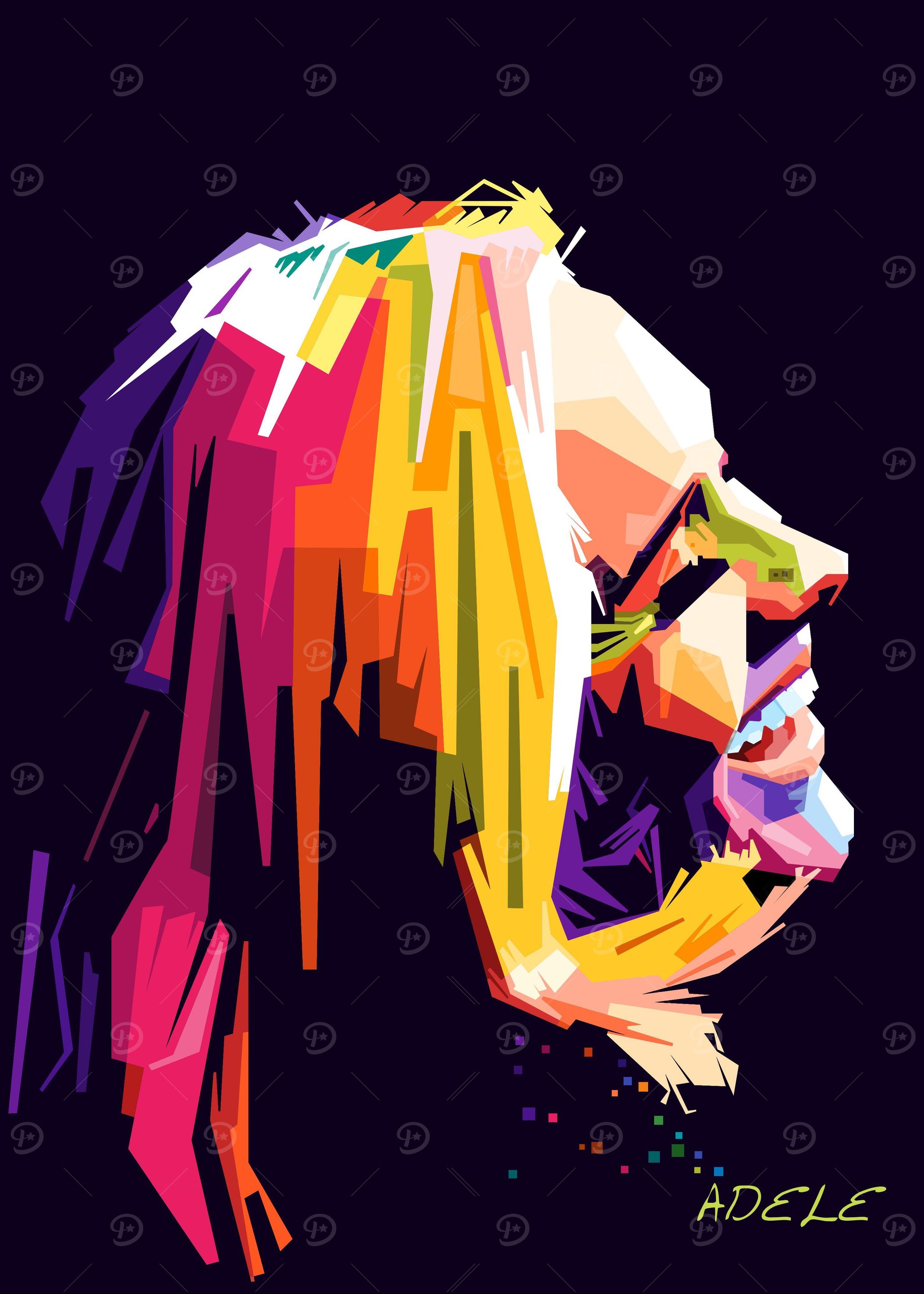 Adele popart portrait