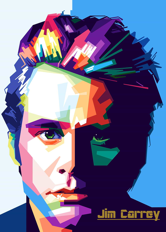 Jim Carrey popart portrait