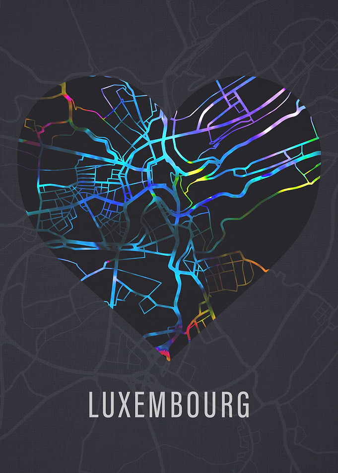 Luxembourg City Street Map