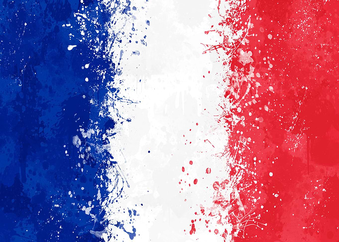 France Flag Grunge