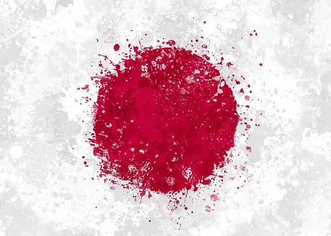 Japanese Flag Grunge