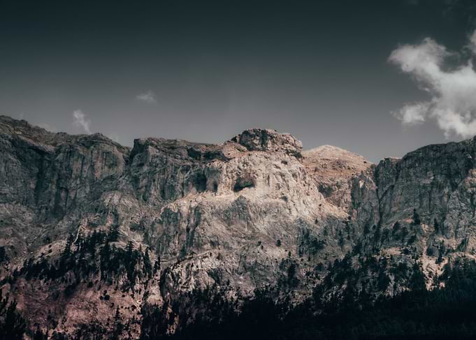 Mountain colour graded