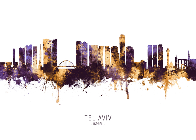 Tel Aviv Israel Skyline