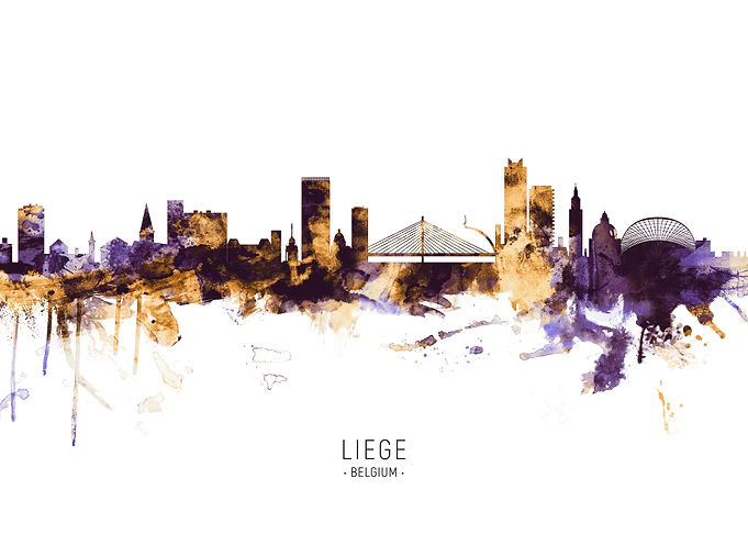 Liege Belgium Skyline