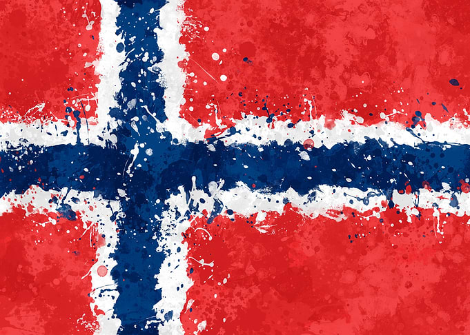Norway Flag Grunge