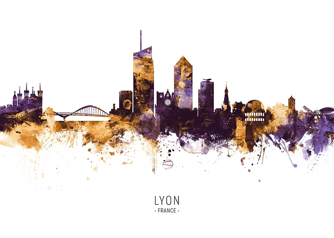 Lyon France Skyline