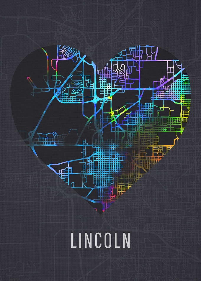 Lincoln City Street Map