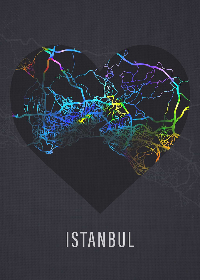 Istanbul City Street Map