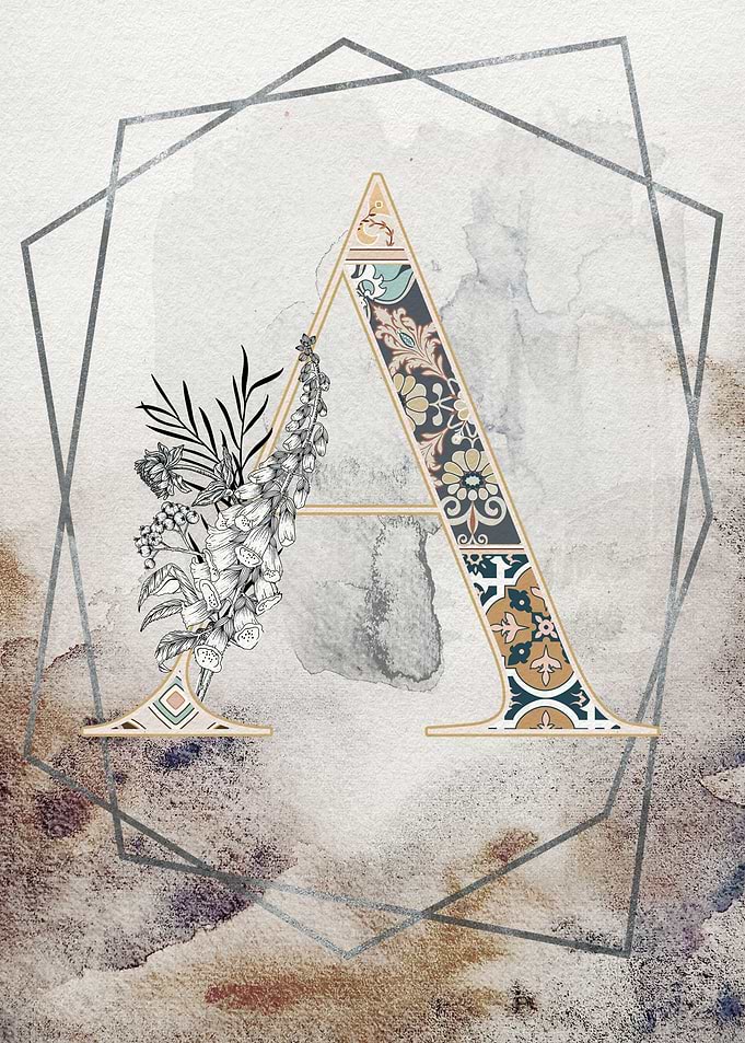 Capital Letter A Initial