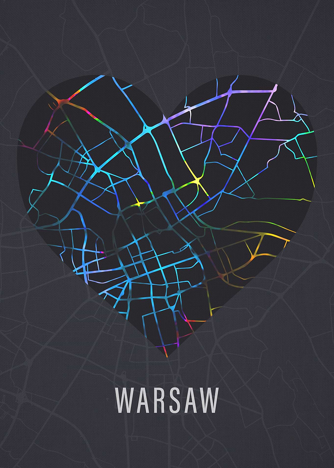 Warsaw Poland City Street
