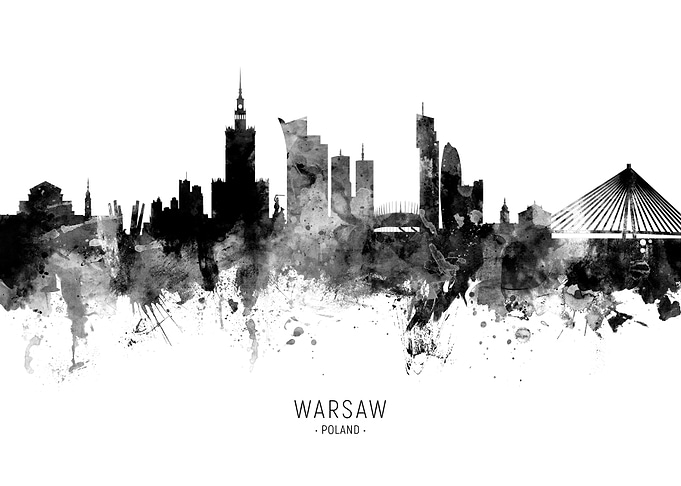 Warsaw Poland Skyline