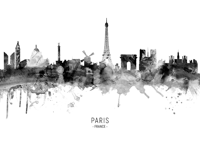 Paris France Skyline