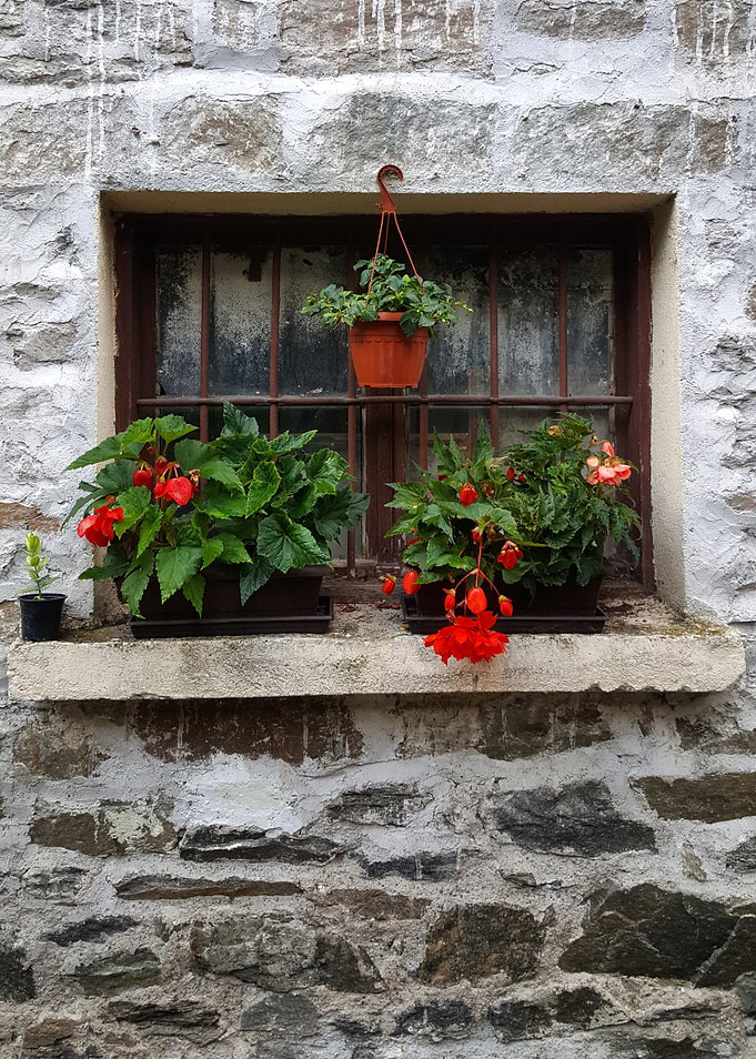 A wooden window on a wall