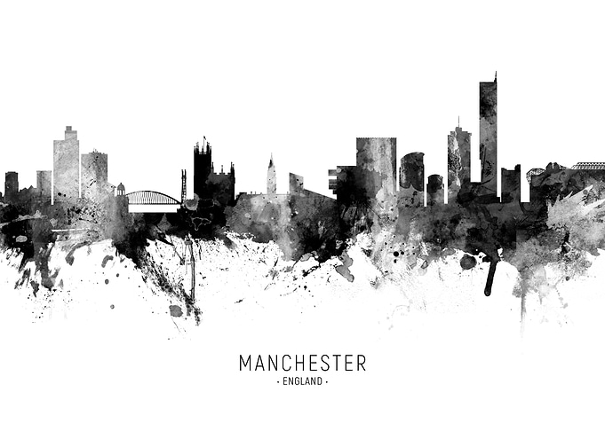 Manchester England Skyline