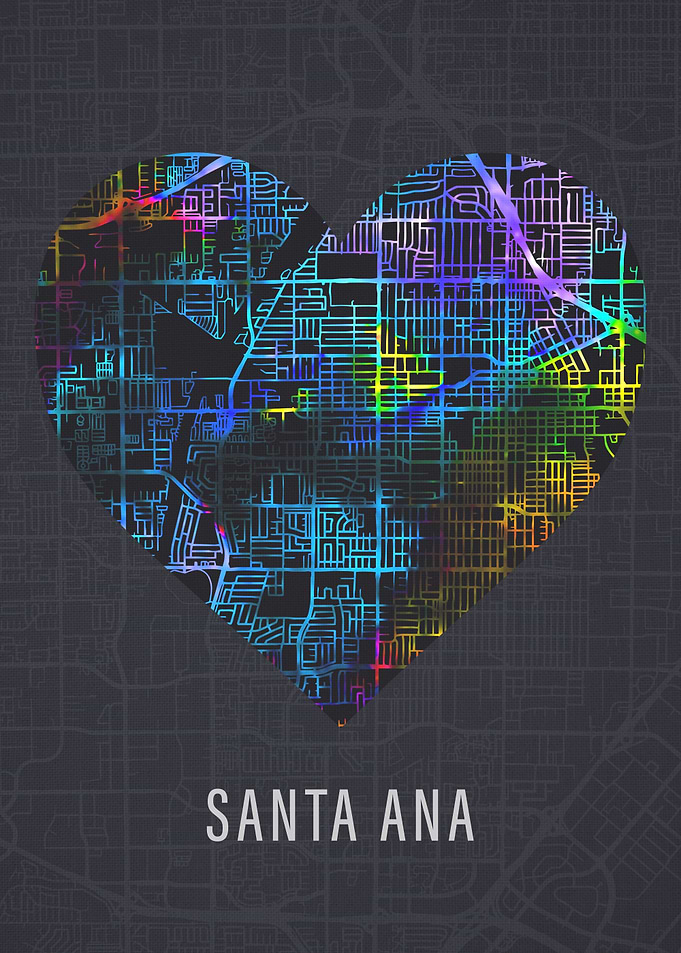Santa Ana City Street Map
