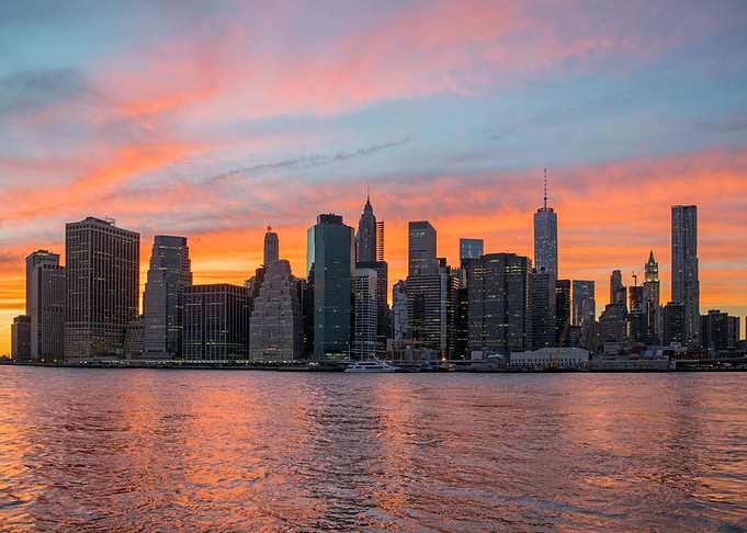 Sunset Manhattan Skyline