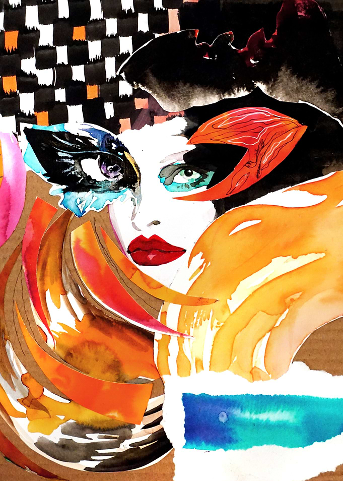 Weird eyes Fashion Collage