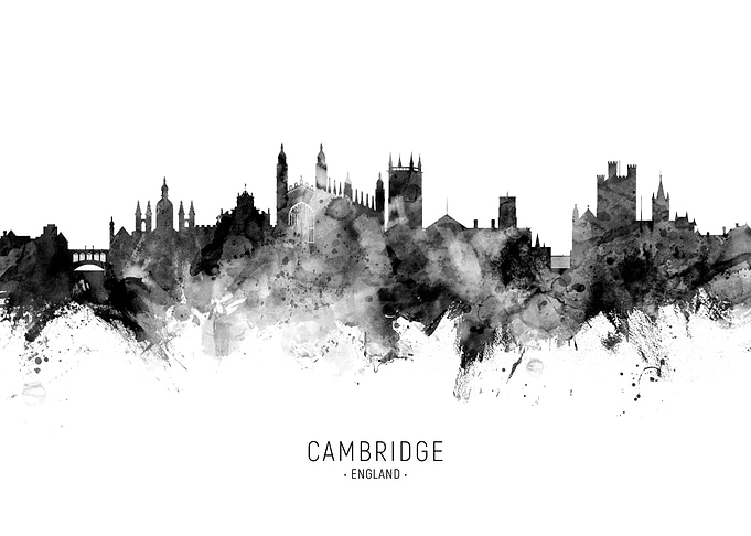 Cambridge England Skyline