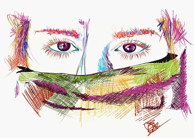 A girl in a Mask