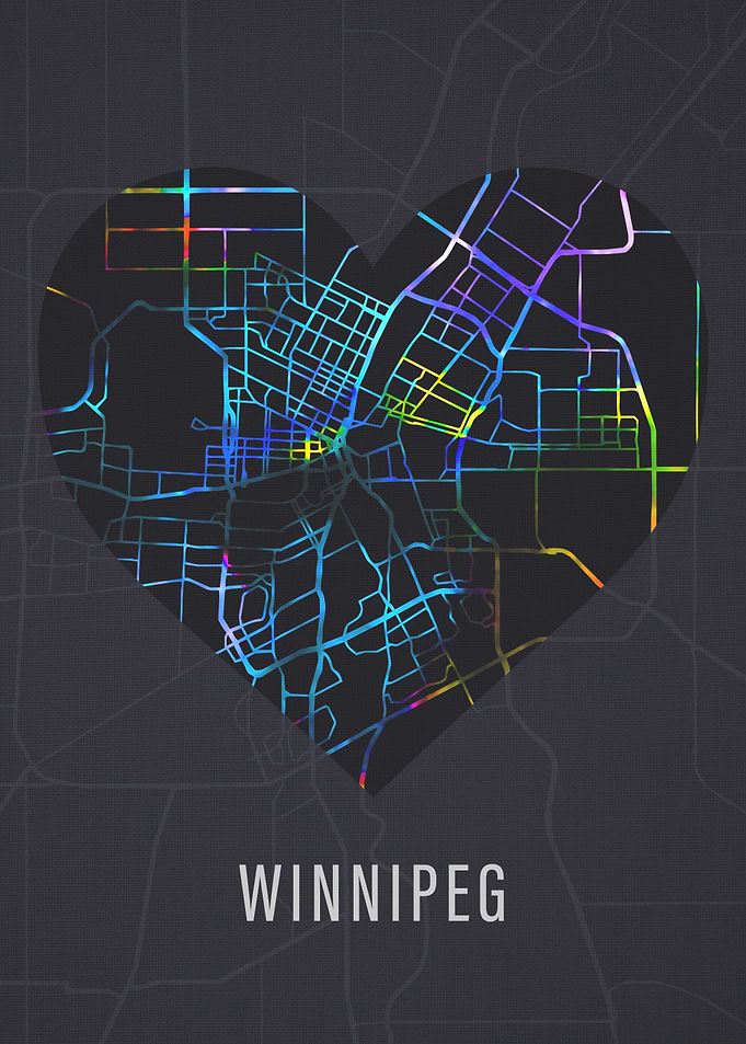 Winnipeg Canada City Map