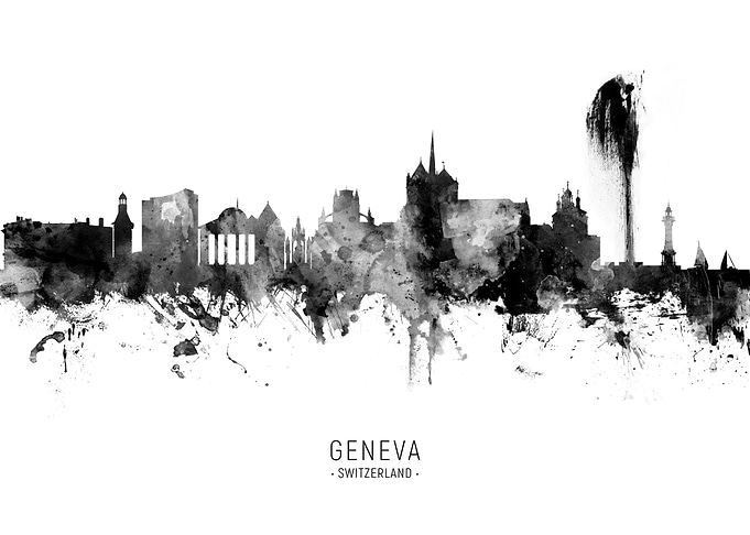 Geneva Switzerland Skyline